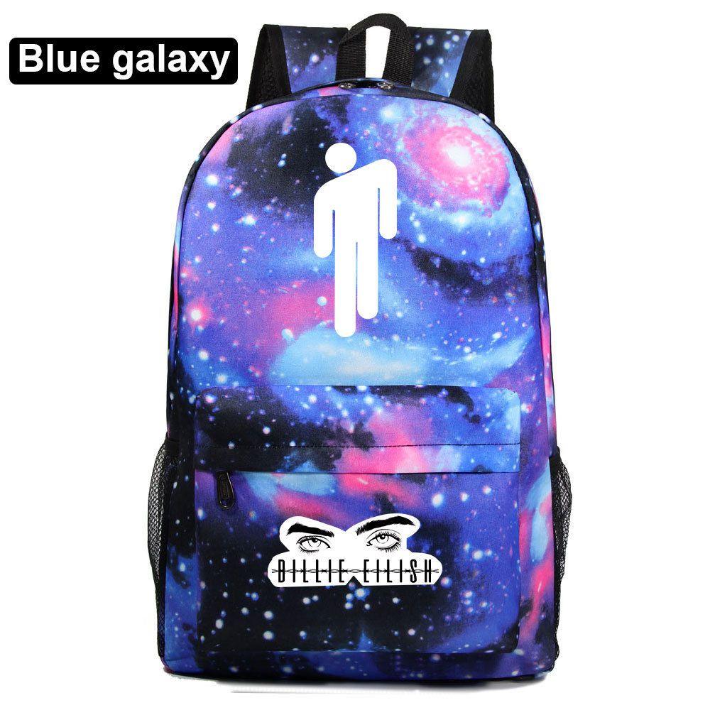 Billie Eilish Zip Opening Travel Backpack School Picnic Wear Resistant Bag