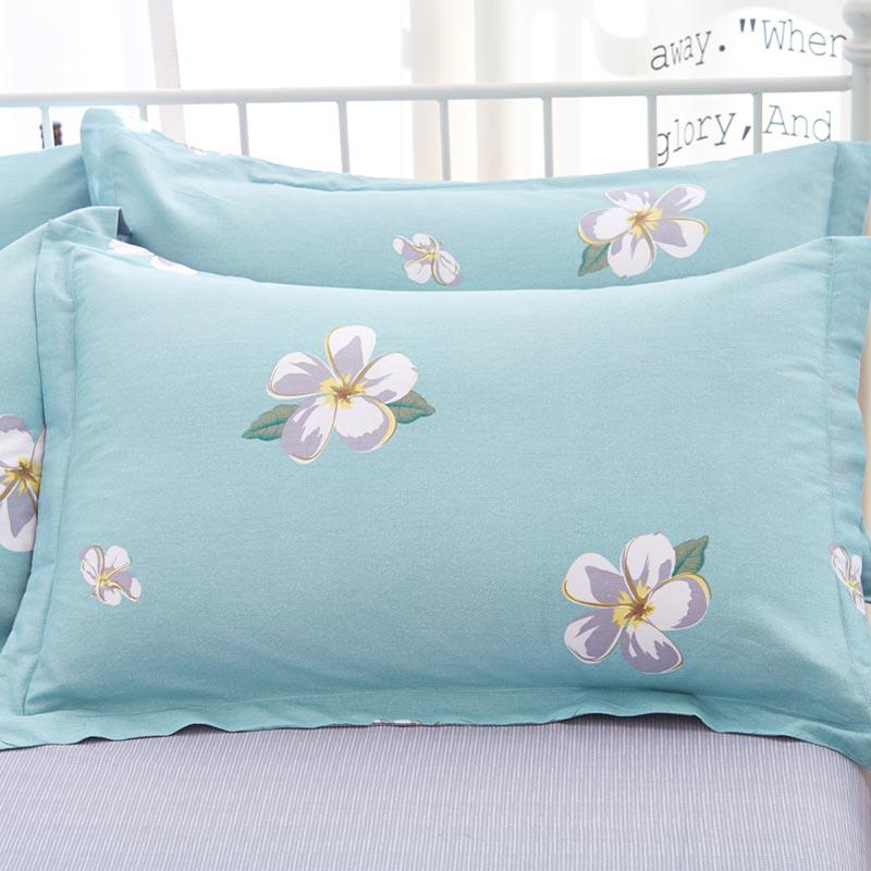 100% Cotton Twill Pillowcase Set - 2 Pieces, 48x74cm, Suitable for Single Student Dormitory.