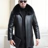 Medium Men's Medium and Long Leather Fur Collar Leather Down Jacket Winter Sheepskin Jacket Leather Jacket Men's Jacket