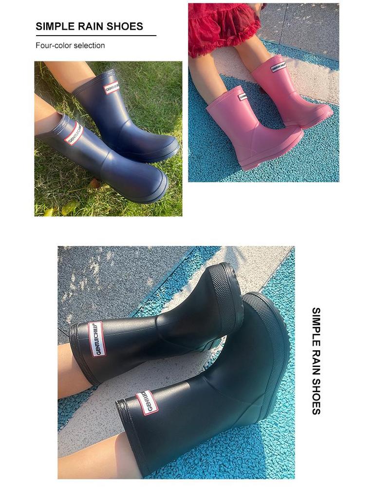 Детские водонепроницаемые нескользящие резиновые сапоги для мальчиков и девочек, возраст 2-8 лет - Оригинальное простое качество