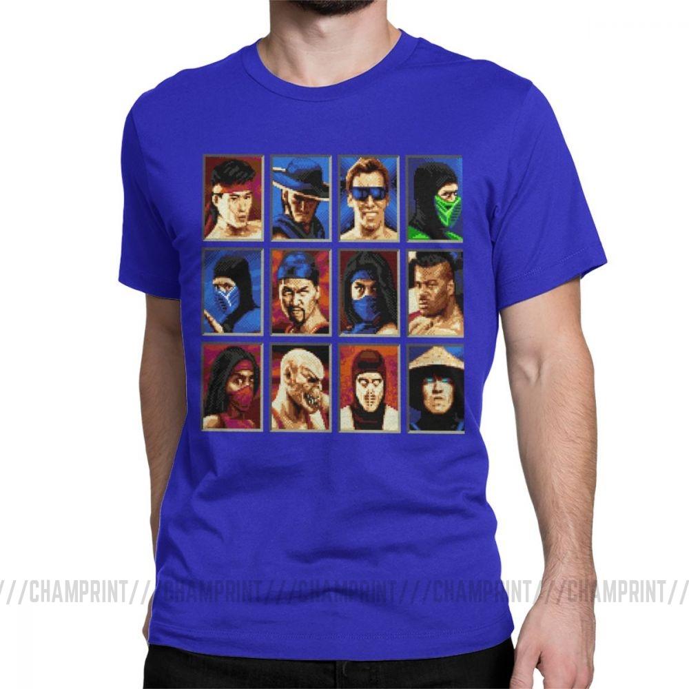 Vintage Mortal Kombat Ii Tees Genesis Character Select 16 Bit T Shirt Retro Gamer Collage T