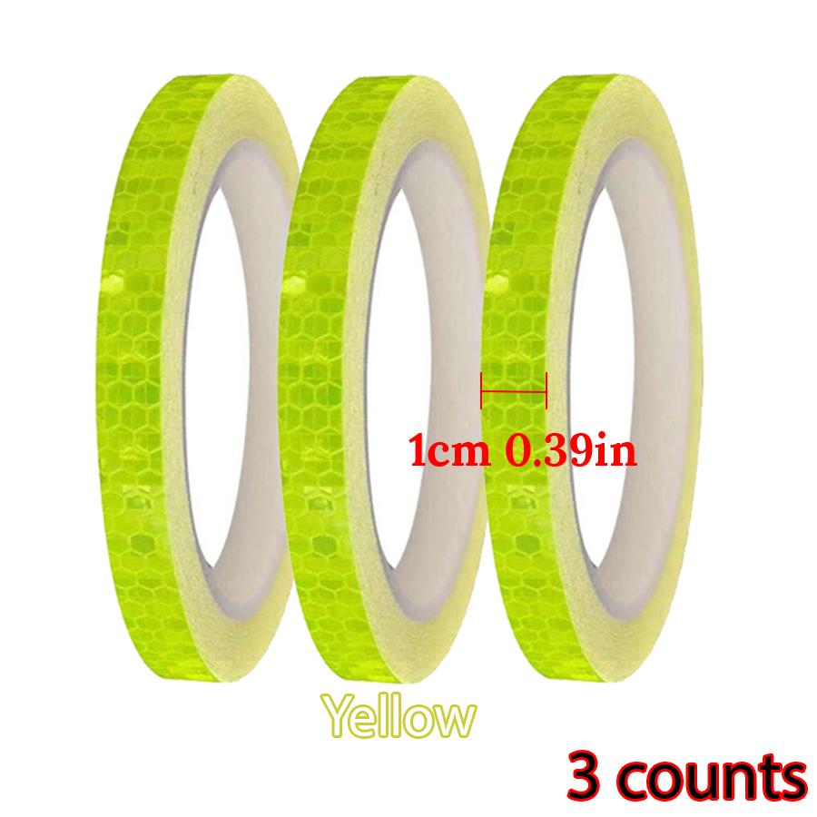 High Reflective Sticker Tape Bike Fluorescent Warning MTB Stickers Cycling Bicycle Tapes Helmet Motorcycle Scooter DIY