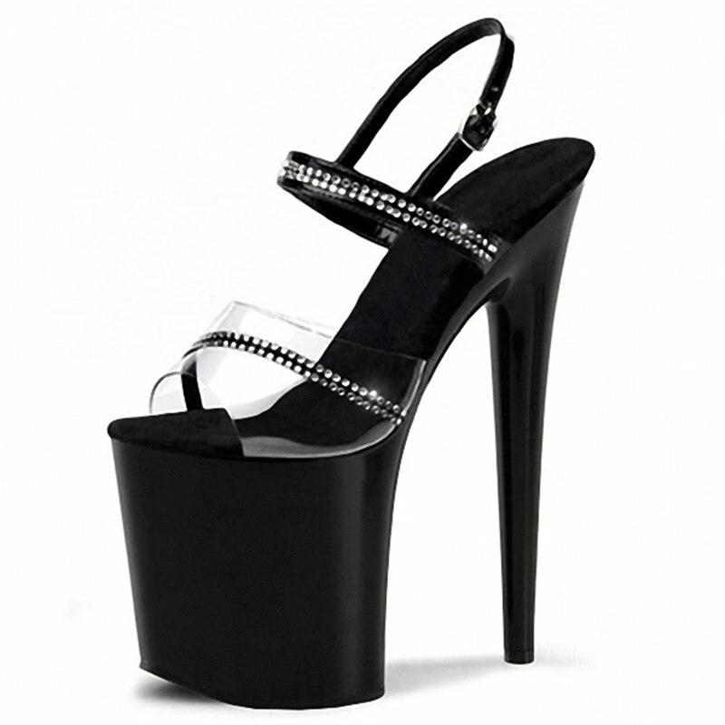 Женские танцевальные сандалии на платформе, каблук 20 см, платформа до щиколотки 10 см, пикантная обувь на платформе с цветком розы YKC