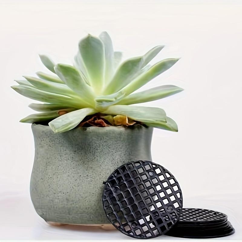 50 шт. Сверхпрочные круглые вкладыши для цветочных горшков 1,77 дюйма - Непротекаемые, Защищенные от насекомых, Дышащие дренажные маты с круглым сетчатым основанием