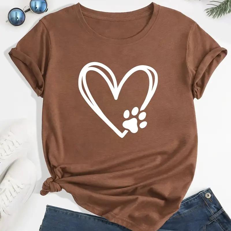 Женская летняя футболка с принтом Love Cat Claw, футболки с коротким рукавом, повседневные топы с принтом