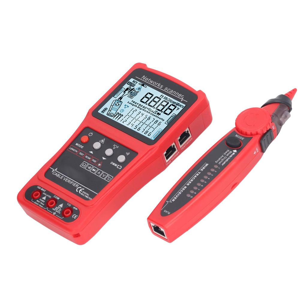 Тестер сетевого кабеля, детектор, ЖК-дисплей, цифровой электрический кабель Ethernet, трассировщик проводов, искатель линий с