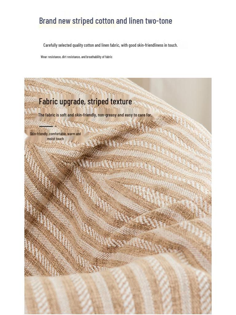 Cotton Linen Striped Washable Bean Bag Sofa for Living Room