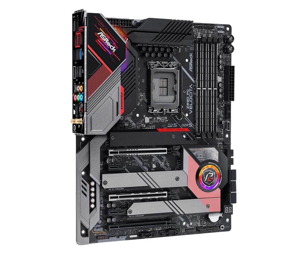 Материнская плата ASRock Z690 PG Velocita Intel 12-го поколения ЦП Совместимая материнская плата Z690 ATX Авторизованный дистрибьютор (LGA1700) [Отечественный продукт]