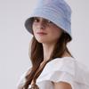 ALLINCOMPLETE Round Logo Bucket Hat (Light Blue Denim)