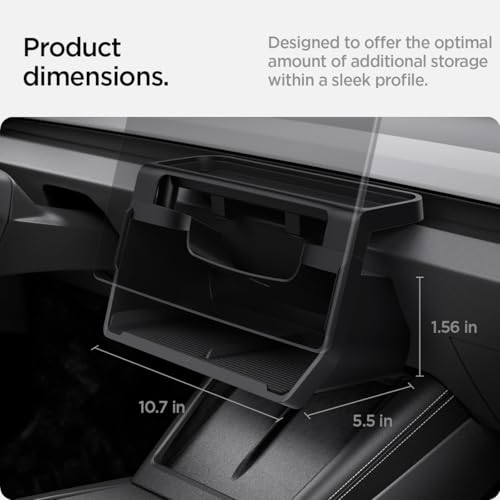 Spigen Tesla Model Y Juniper (2025) и Tesla Model 3 Highland (2025/2024) Органайзер для хранения под экраном, TO227H ACP08373 (черный)