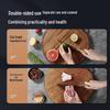 COOKER KING Ebony Wood Round Double-Sided Cutting Board