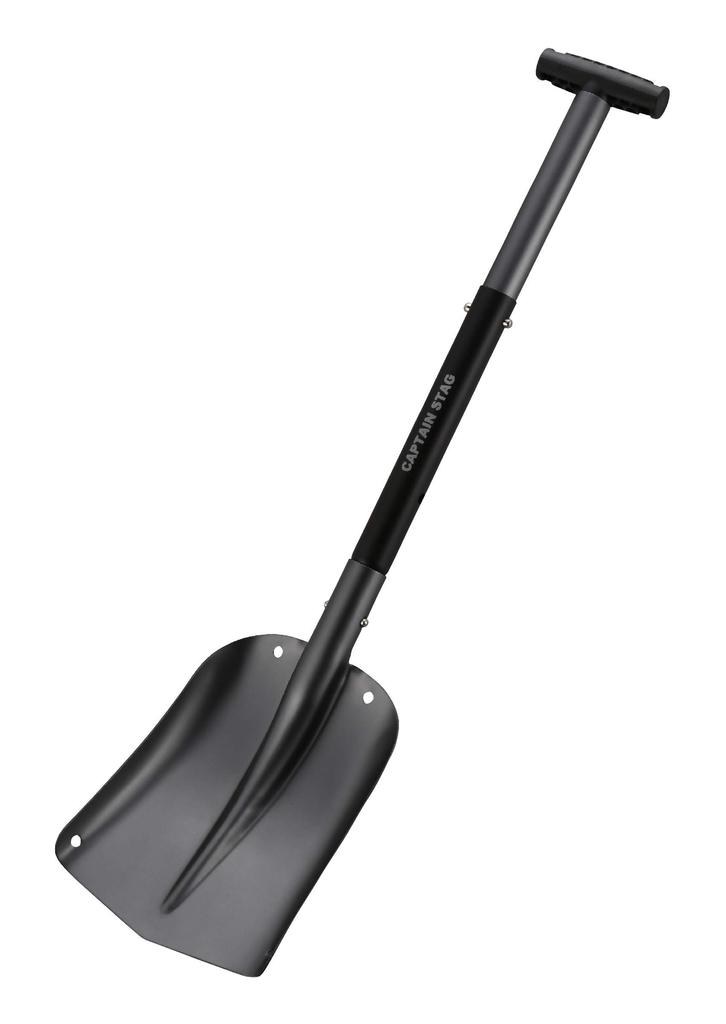 CAPTAIN STAG Snow Aluminum Joint 2 Level Storage Bag Black Shovel, Removal, Car-mounted Scoop, Adjustment, Included,