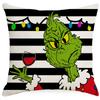 Christmas Happy Throw Pillow Cover, 18 X 18 Inch, Winter Holiday Cushion Cover Sofa Decor