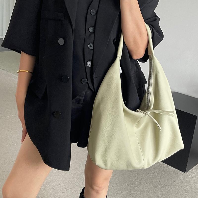 Простая сумка через плечо Premium Texture Niche Commuting Большая вместимость из натуральной кожи Универсальная сумка через плечо