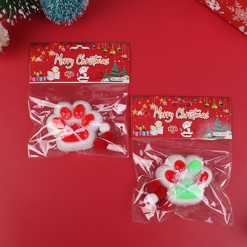 1 шт., рождественские игрушки-лапки для кошек, мягкие липкие игрушки для снятия стресса и расслабления