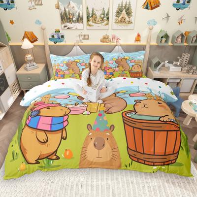 Homewish Милый Грызун Животное Комплект Пододеяльника 2шт/3шт для Детей, Постельное белье Капибара Морская свинка, Кавайный Комплект Пододеяльника с Дикой природой