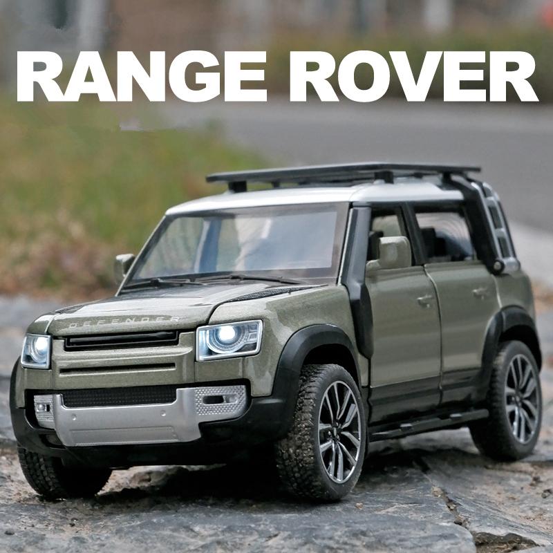 1/32 Range Rover Defender SUV Alloy Car Model Diecast Metal Simulation Off-road Vehicles Car Model Sound and Light Kids Toy Gift
