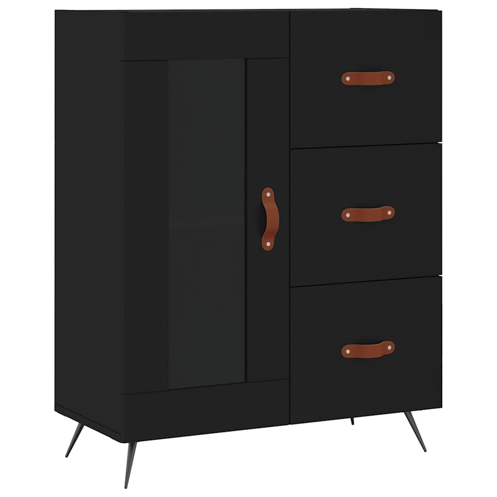 Sideboard Black 69.5 x 34 x 90 cm Particleboard