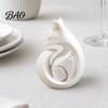 Easy Care Fox Statue 3D Printed Sculpture, Matte White Minimalist Solid Structure Ornament, Sculpture Stain-Resistant Smooth Surface Compact Art Piece