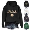 Женская английская ирландская мода с круглым вырезом повседневные длинные толстовки женские женские свитера на молнии женские толстовки с капюшоном свитшот Blank