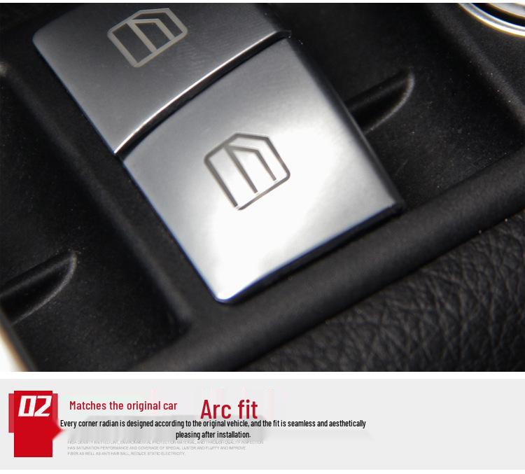 Наклейка на кнопку переключателя стеклоподъемника для салона Mercedes E/C-Class GLK/CLA/GLA/ML/GLE