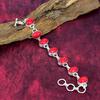 Red Coral Handmade Gemstone Bracelet, 925 Solid Sterling Silver Bracelet Antique Jewelry, For Engagement Gift