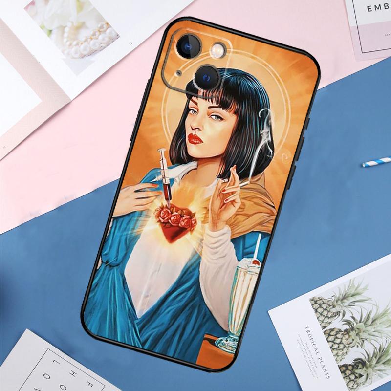 Чехол для телефона КРИМИНАЛЬНОЕ ЧТИВО для iPhone 14 11 12 13 15 16 Pro Max Mini XS XR X 6 Plus Мягкий чехол Capa