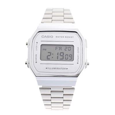 Кварцевые часы Casio серебристого цвета A168WEM-7 (унисекс)