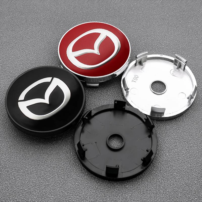 4pcs 56/60mm Car Wheel Center Cover Sticker Hub Cap For Mazda Speed MS 2 3 5 6 323 RX8 MX5 Axela Atenza CX-3 CX-4 CX-5 CX-8 CX-9 h5