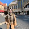 New Autumn and Winter Scarf Fashionable Versatile Plaid Thickened Male and Female Students Scarf Couple Warm Shawl