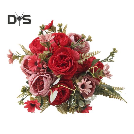 Букеты из искусственных цветов, искусственные ромашки, пионы, букеты, искусственные цветы, центральные украшения для стола, цветочные композиции для дома, свадебные украшения для отеля