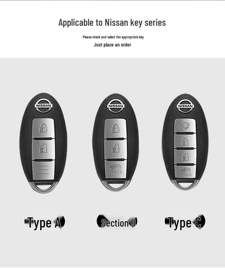 Чехол для ключа Nissan: Полная обертка из замшевого корпуса для Qashqai, Teana, X-Trail, Tiida, Loulan, Tuoda.