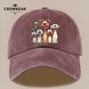 pc Cheerful Cartoon Dog Family Design Printed Casual Baseball Cap Lightweight Comfortable And Breathable Adjustable Size fo