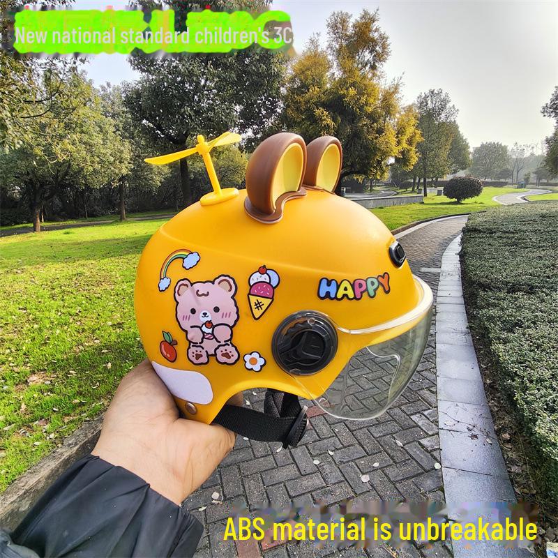 Регулируемый детский электрический мотоциклетный шлем для мальчиков и девочек - Защита от солнца