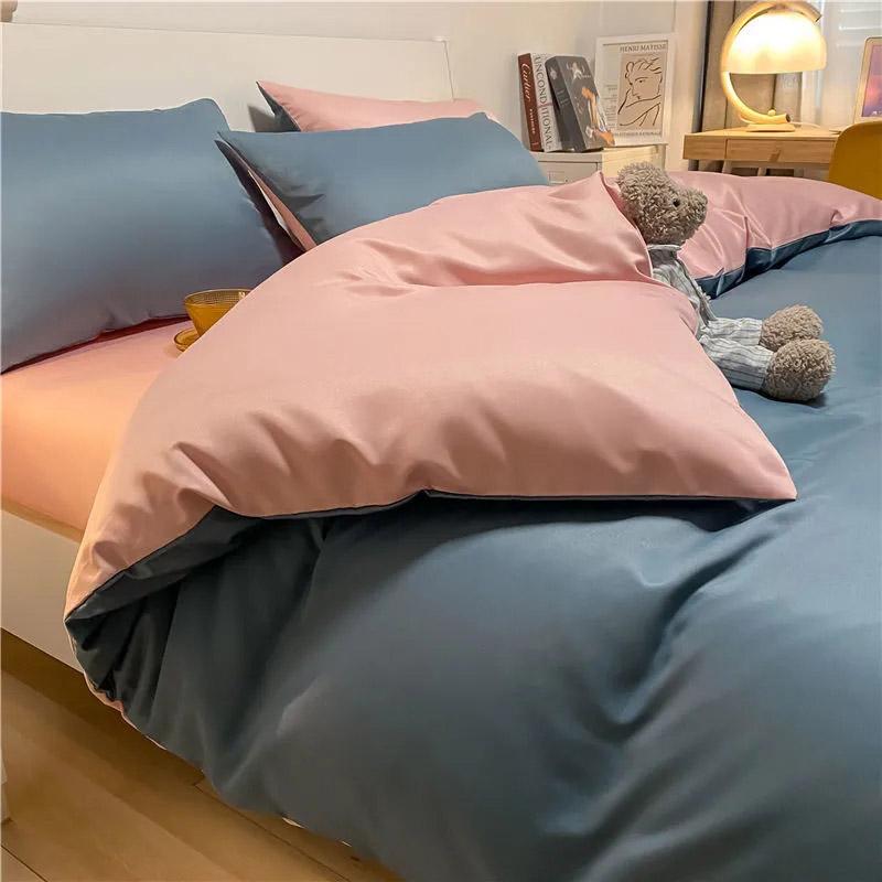 4 шт./комплект из кремового шелка, простыни из ледяного шелка, комплект постельного белья, летнее одеяло, высококачественный шелковистый комплект из четырех предметов для сна, студенческое покрывало для общежития