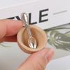 4Pcs/Set Dollhouse Miniature Furniture Small Wooden Bowl Spoon Model Diy