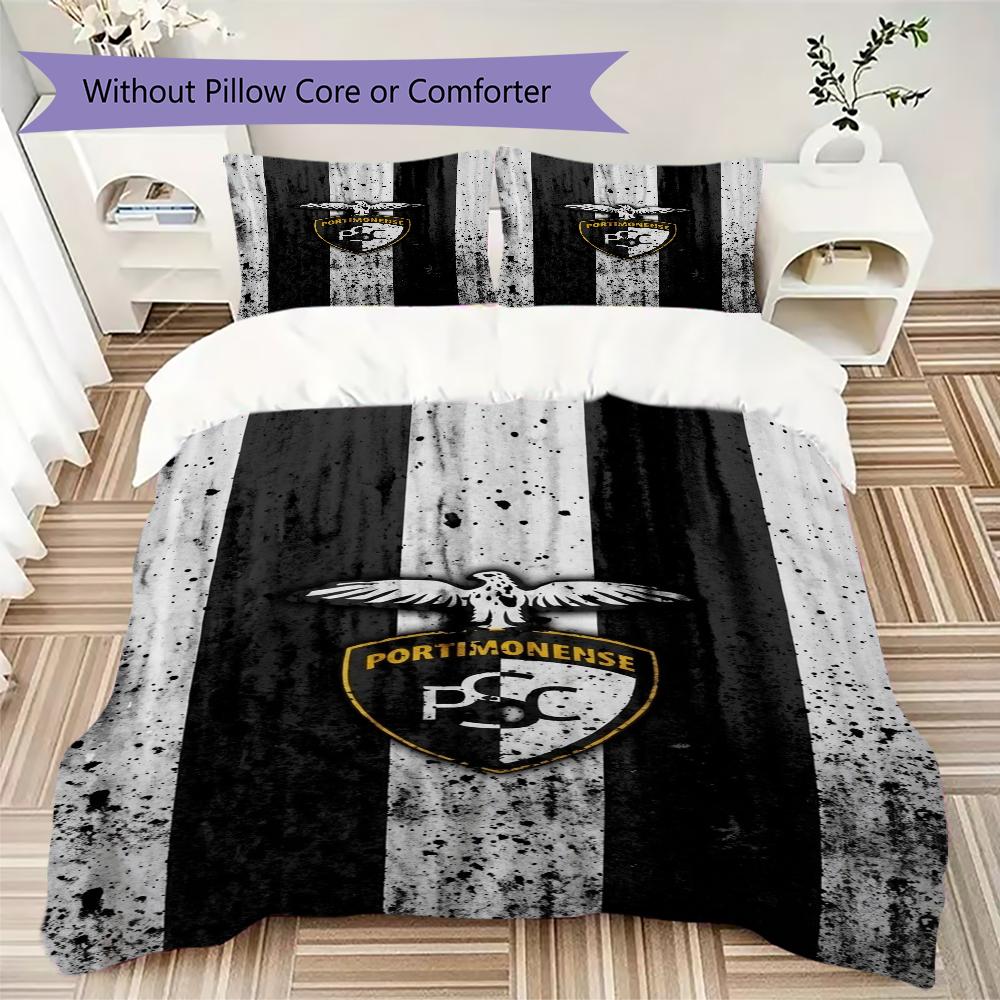 Portimonense SC Pattern Bedding uilt Set uilt Cover Pillowcase Home Decoration Birthday Gift (1 * duvet cover + 2 * pillowcase without core)