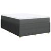 Maison Exclusive - Sommier à lattes de lit avec matelas Gris foncé 140x200cm Tissu