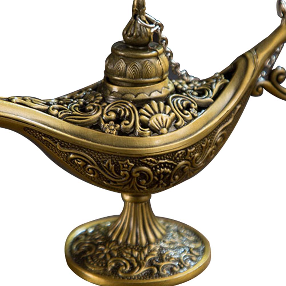 Vintage Aladdin Lamp Fairy Tale Home Desk Ornament Decor (Ancient Copper)