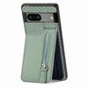 Zipper Wallet Cards Solt Case for Google Pixel 7 7 Pro 7A 6 6Pro 6A Coin Purse Carbon Fibre Pocket Cover Car Holder Magnet Funda