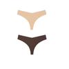2Pcs/Lot Women Sexy Ice Silk Panties Low-waist No Trace Underwear Thong Female G String Breathable Lingerie Temptation Intimates