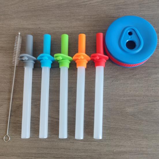 Замена соломы для бутылки с водой для чашки Zak, не содержит бисфенола-А, легко чистится, прикусывающий клапан, аксессуары для соломинок для питья