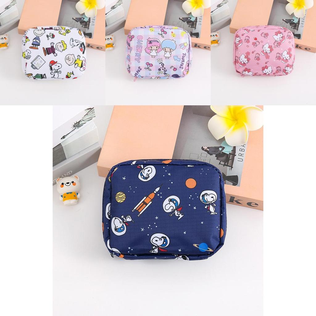 Snoopy Doraemon Hello Kitty Cinnamoroll Pattern Portable Makeup Storage Bag For Girls And Travel