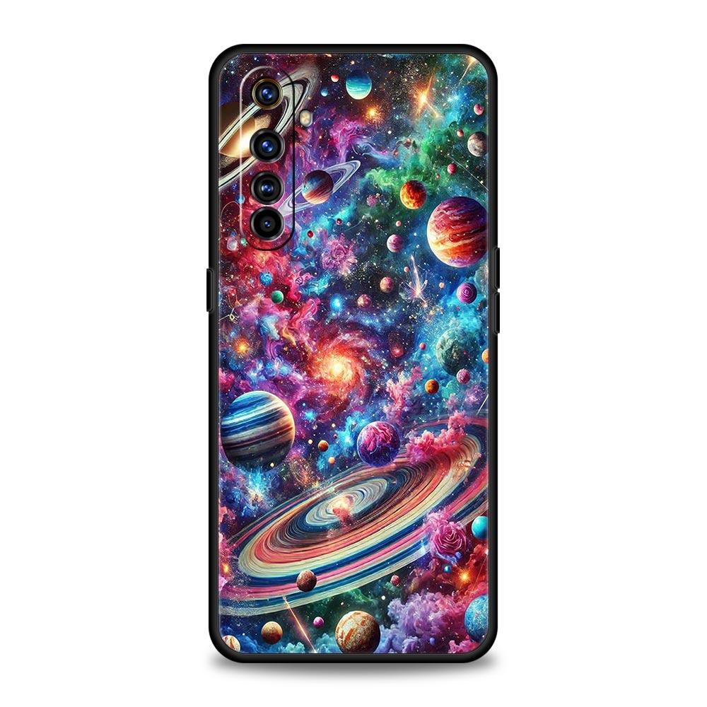 Universe Starry Sky Moon Case For Realme C67 C63 C55 C53 C35 C25 C21 GT 2 3 5 6 10 11 12 13 Pro Plus 5G Soft TPU Phone Cover Bag