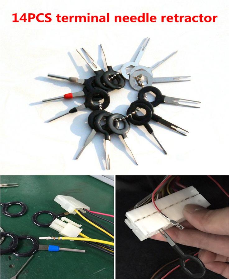 14 шт. Универсальные инструменты для извлечения контактов автомобильных разъемов проводки