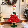 Holiday Porch Goose Clothes Christmas Outfit, Santa Dress with Plush Scarf And Decor for Garden Hat Apparel, Festive Winter Costume Outdoor Lawn Cute
