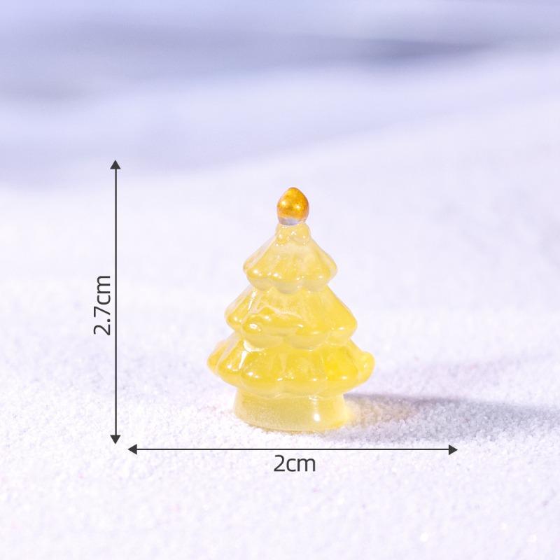 Микро-ландшафт Светящаяся Рождественская елка Снежный пейзаж Украшение Аксессуары Блайнд-бокс Миниатюрные украшения