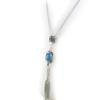 [N0980] - Silver Blue 'Kilimanjaro' Necklace