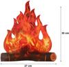 Поддельное пламя 3D Декорации на Хэллоуин Рождество Реалистичная Художественная бумага Красное Яркое Искусственное Безопасный Костер для Фестиваля CLE