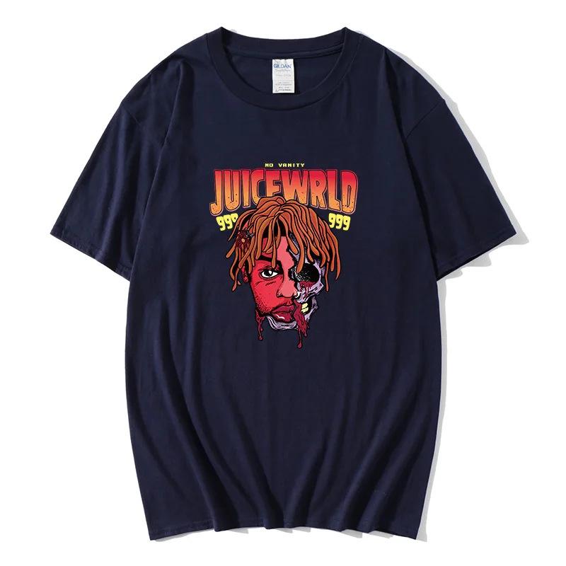 Футболка Рэп Мужская крутая уличная мода Трендовая футболка Узор Принт Футболка Хип-хоп Топ Футболка